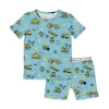 Bellabu Bear Minions Banana Kids 2-piece Short Sleeve & Shorts Pajama Set In Minions Banana
