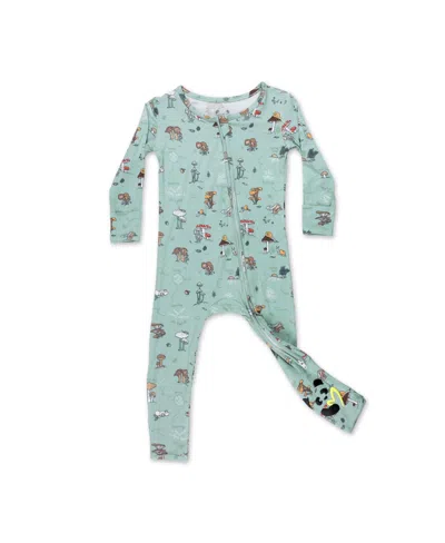 Bellabu Bear Unisex Baby Mushroom Cycle Convertible Footie In Green