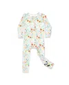 Bellabu Bear Unisex Baby Summer Floral Convertible Footie In Summer Floral