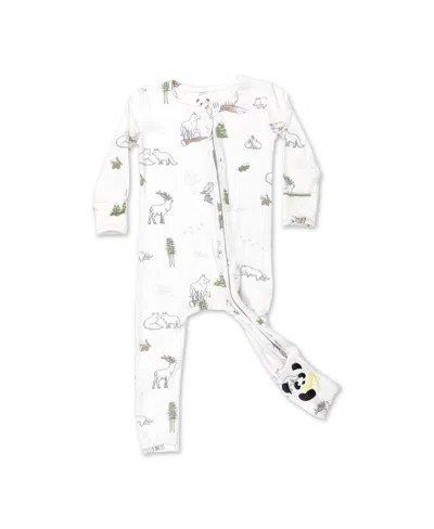 Bellabu Bear Unisex Baby Winter Forest Animals Convertible Footie In White