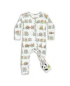 Bellabu Bear Unisex Baby Zoo Train Convertible Footie Pajama In Zoo Train