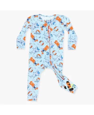 Bellabu Bear Babies' Unisex Jaws Convertible Footie In Blue