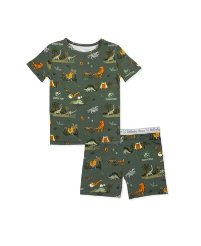 BELLABU BEAR UNISEX JURASSIC PARK: TRACKER KIDS 2-PIECE SHORT SLEEVE & SHORTS PAJAMA SET