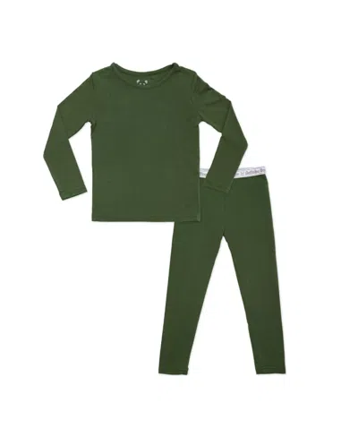 Bellabu Bear Unisex Kids Evergreen Set Of 2 Piece Pajamas
