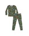 Bellabu Bear Unisex Kids' Jurassic Park: Safari Set Of 2 Piece Pajamas In Green