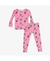 Bellabu Bear Kids' Paw Patrol Varsity Pink Set Of 2 Piece Pajamas In Pink