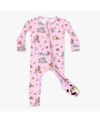 Bellabu Bear Babies' Unisex Mermaid Lagoon Convertible Footie In Pink