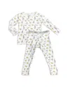 Bellabu Bear Unisex Milk & Cookies Pajama Set - Baby, Little Kid In White