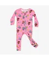 Bellabu Bear Unisex Paw Patrol: Varsity Pink Convertible Footie In Multi