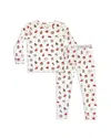 Bellabu Bear Unisex Sugar Cookies Printed Pajama Set - Baby, Little Kid In White