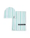 Bellabu Bear Unisex Swaddle & Beanie Set - Baby In Stripes