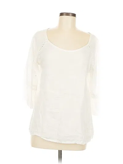 Pre-owned Bellambra 3/4 Sleeve Blouse In White