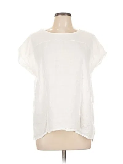 Pre-owned Bellambra Short Sleeve Blouse In White
