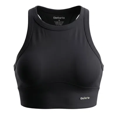 Bellaria Women's  Active High-neck Sports Bra- Black - Black