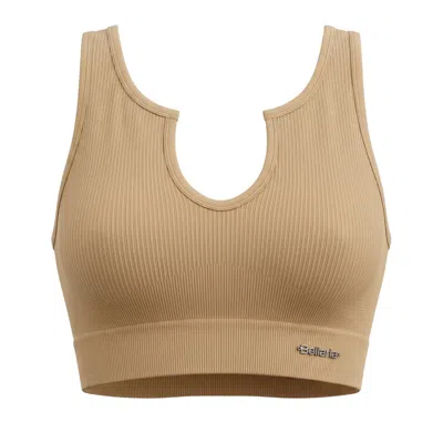 Bellaria Women's Cabernet Sculpt Sports Bra- Cream - Neutrals In White