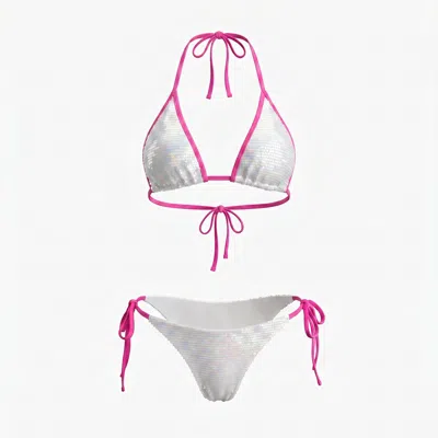 Bellaria Women's Pink Mermaid Kiss Bikini Set