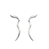 Bellatrick Women's Detachable Aviator Earring Without Stones - Sterling Silver Rhodium Plated