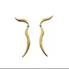Bellatrick Women's Detachable Aviator Earring Without Stones - Sterling Silver Yellow Gold Plated