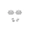 Bellatrick Women's Detachable Ball Combo Earring Is Perfect To Add An Extra Design Element To Your Stud Stone E In Silver