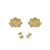 Bellatrick Women's Detachable Ball Combo Earring Style Is Perfect To Add An Extra Design Element To Your Stud S In Gold