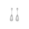 Bellatrick Women's Detachable Double Drop Earring Without Stones - Sterling Silver Rhodium Plated