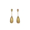 Bellatrick Women's Detachable Double Drop Earring Without Stones - Sterling Silver Yellow Gold Plated