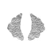 Bellatrick Women's Moon Rock Texture Earring Style - 925 Sterling Silver Rhodium Plated In Silver