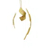 Bellatrick Women's Moon Rock Texture Twisted Pendant With Detachable Charms - Sterling Silver Yellow Gold Plate In Gold