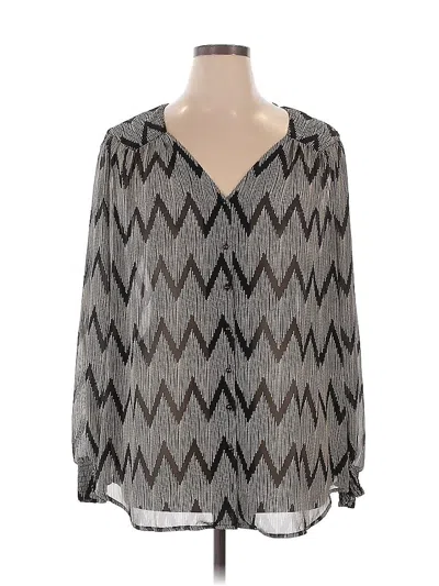 Pre-owned Bellatrix Long Sleeve Blouse In Silver