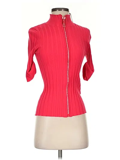 Belldini 3/4 Sleeve Top Red Mock Neckline Tops
