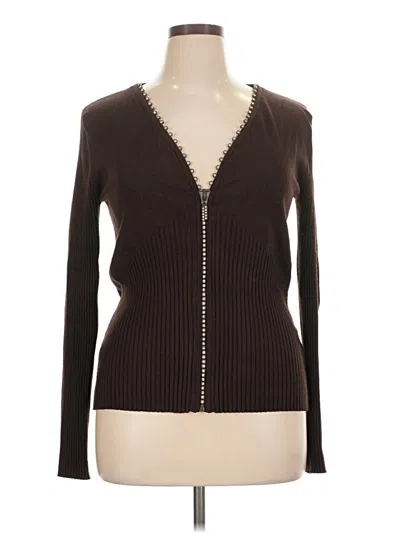Pre-owned Belldini Cardigan Sweater In Brown