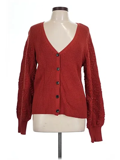 Pre-owned Belldini Cardigan Sweater In Red