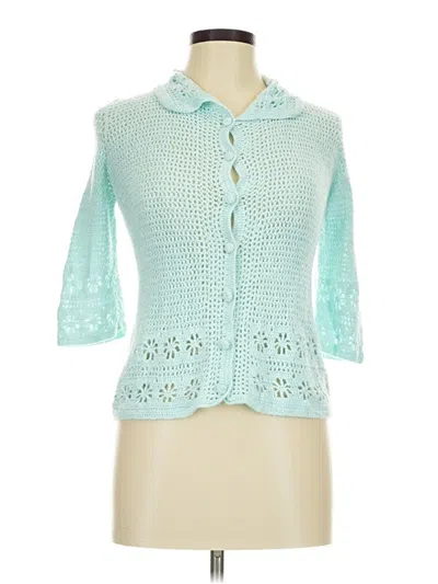 Pre-owned Belldini Cardigan Sweater In Teal