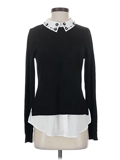 Pre-owned Belldini Long Sleeve Blouse In Black