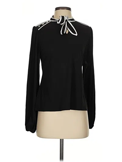 Pre-owned Belldini Long Sleeve Blouse In Black