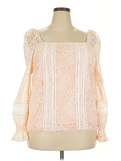 Pre-owned Belldini Long Sleeve Blouse In Pink