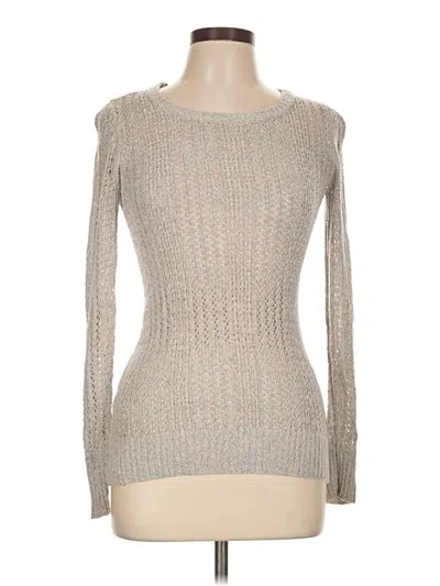 Pre-owned Belldini Long Sleeve Top Silver Boatneck Tops