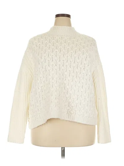 Pre-owned Belldini Long Sleeve Turtleneck In White
