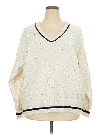Pre-owned Belldini Pullover Sweater In White