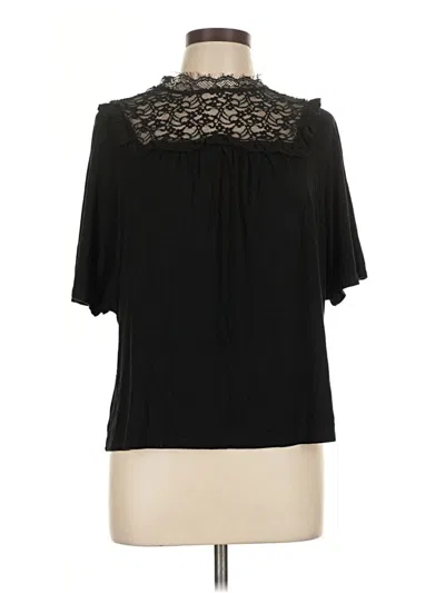 Pre-owned Belldini Short Sleeve Blouse In Black
