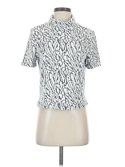 Pre-owned Belldini Short Sleeve Blouse In Silver