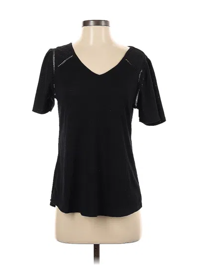 Pre-owned Belldini Short Sleeve Top Black V Neck Tops