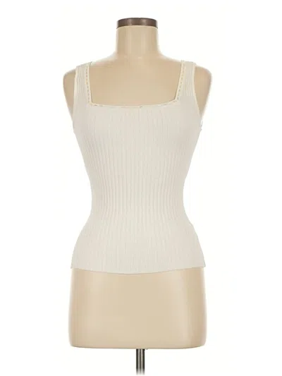 Pre-owned Belldini Sleeveless Top Ivory Sweetheart Neckline Tops