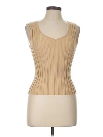 Pre-owned Belldini Sleeveless Top Tan Sweetheart Neckline Tops