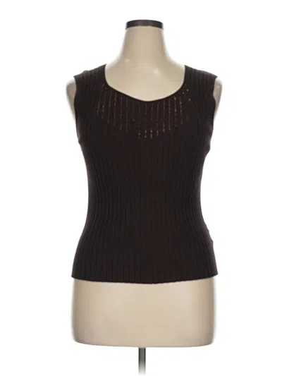Pre-owned Belldini Sweater Vest In Brown