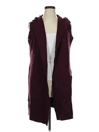Pre-owned Belldini Sweater Vest In Burgundy