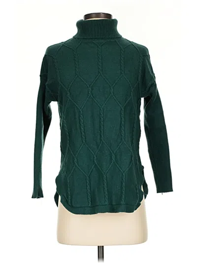 Pre-owned Belldini Turtleneck Sweater In Green