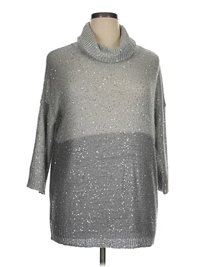 Pre-owned Belldini Turtleneck Sweater In Silver