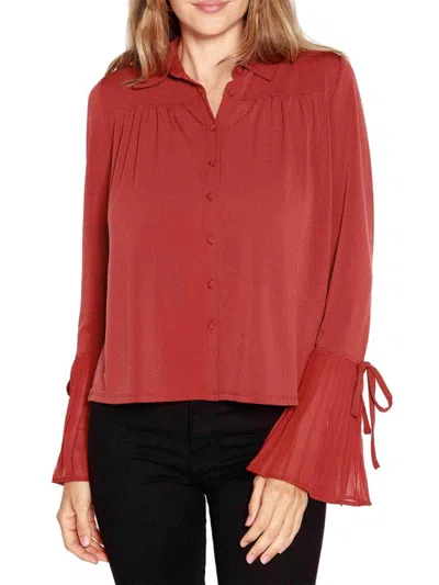 Belldini Women's Bell Sleeve Shirt In Sienna