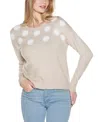 Belldini Women's Embroidered Flowers Sweater In Neutral